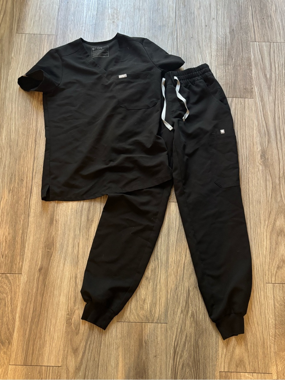 Figs Scrubs Set Black XS